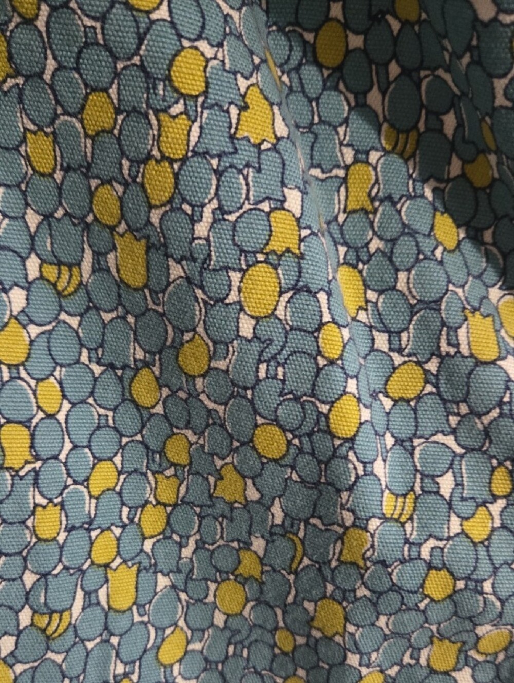 Talbots Teal Mini Skirt with Yellow Accents. - Picture 8 of 11